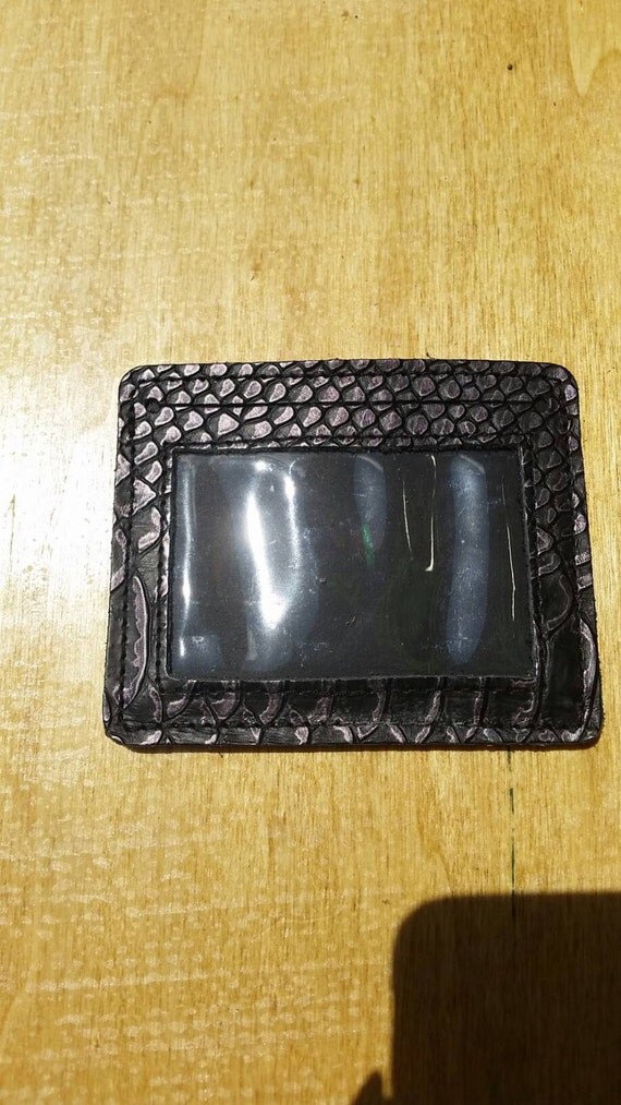 Minimalist Business Card Holder Genuine Leather ID Wallet