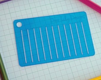 Lines, Planner Stencil, Bullet Journal Stencil - 501 (Credit Card Size Stencil)