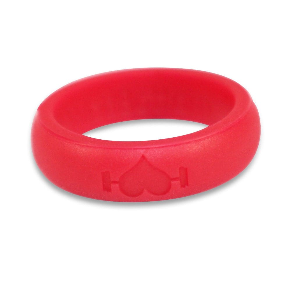 Red Silicone Wedding Ring for women Perfect for by WodBottom