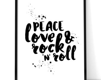 Free Free 118 Peace Love Rock And Roll Svg SVG PNG EPS DXF File