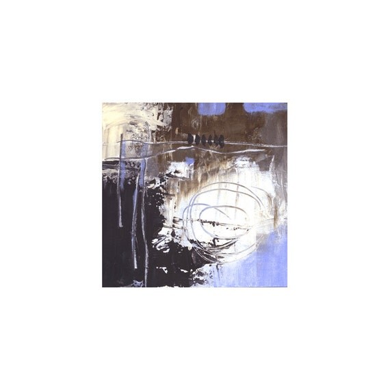 Acrylic painting on black paper abstract painting modern