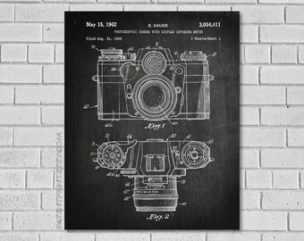 Photographic Camera Patent Print - Camera Patent - Camera Decor - Camera Blueprint - Camera Print - Camera - Camera Art - Patentprint TC411