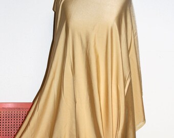 Nude Shiny Tricot Nylon Spandex Lycra Fabric Bright High Quality 4-Way Stretch Beige Tan