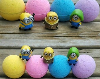 Kids Minions Surprise Bath Bombs, Minion Bath Bomb, Bath Bomb Gift, Minions Gift, Minions loot bag