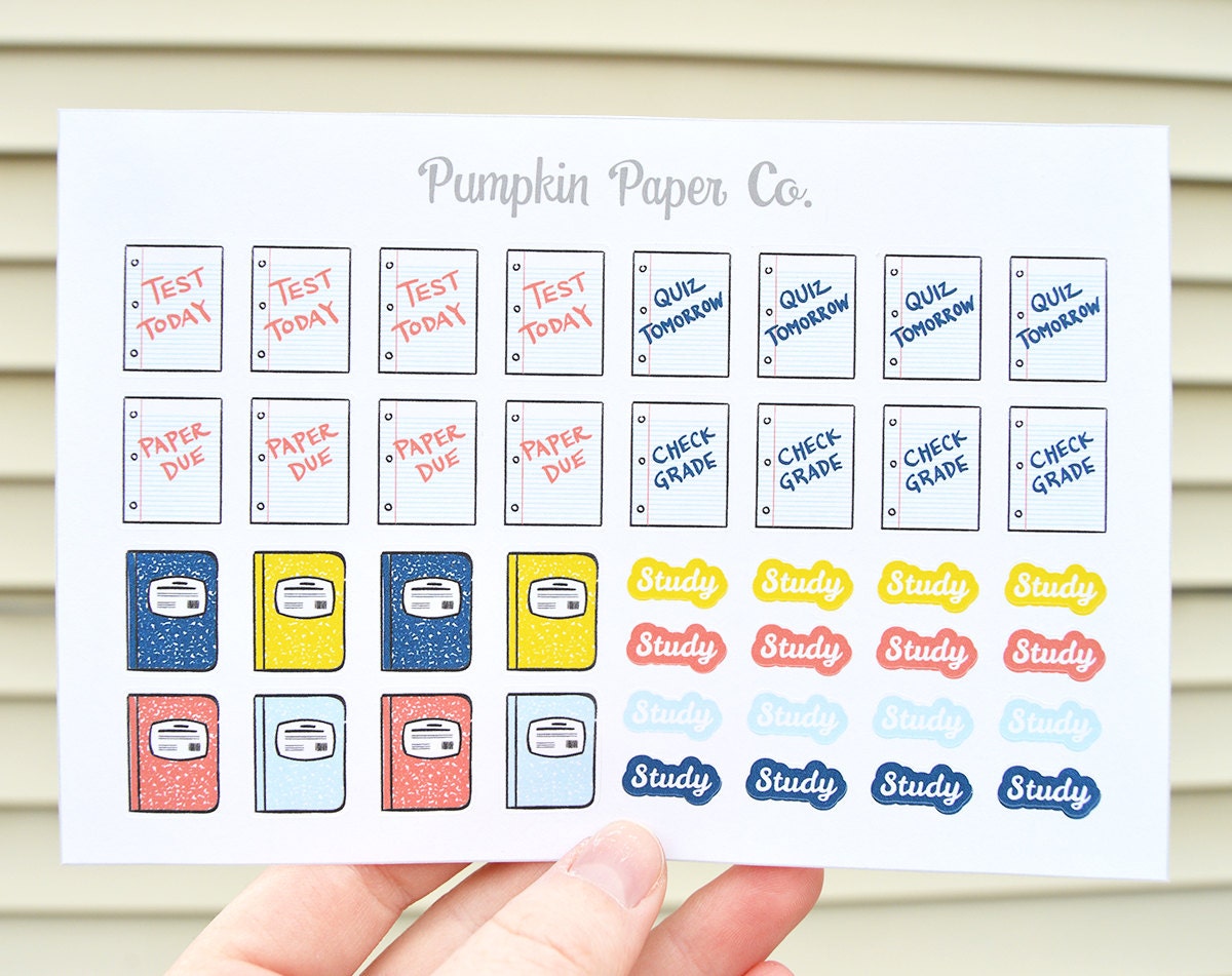 Download P203-Study planner stickers school reminder stickers planner