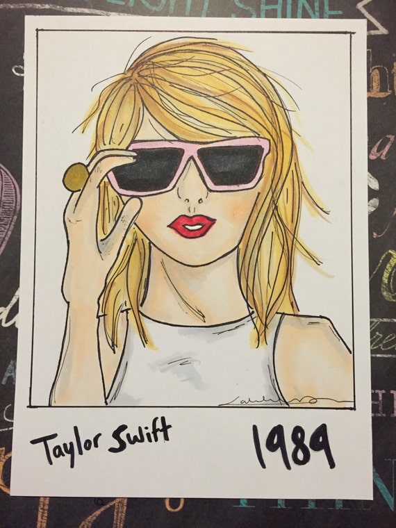 Items similar to Taylor Swift 1989 Illustration on Etsy