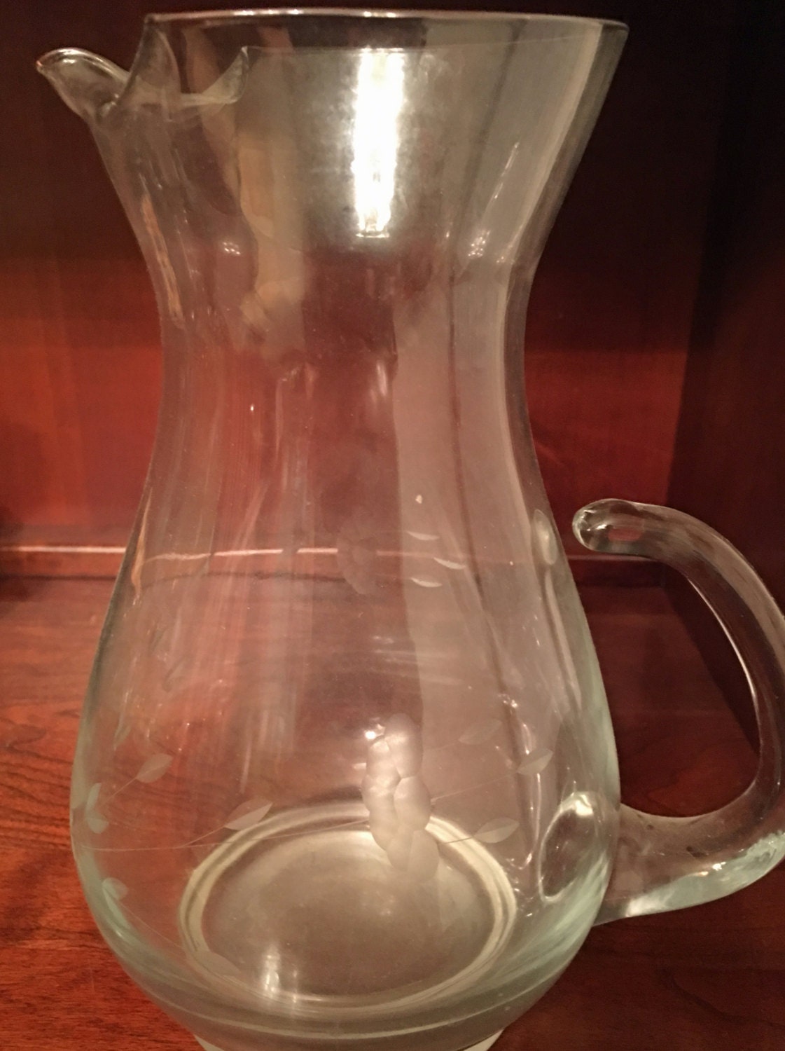 Princess House Vintage Tea Pitcher & Set of 8 Glasses