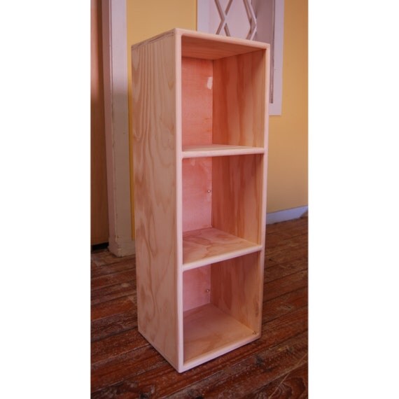 Three Cube Bookshelf Finished/Unfinished Modern Apartment