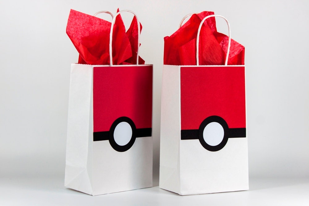 Pokemon Party Bags Pokemon Pokeball Party Bags Pokemon Etsy