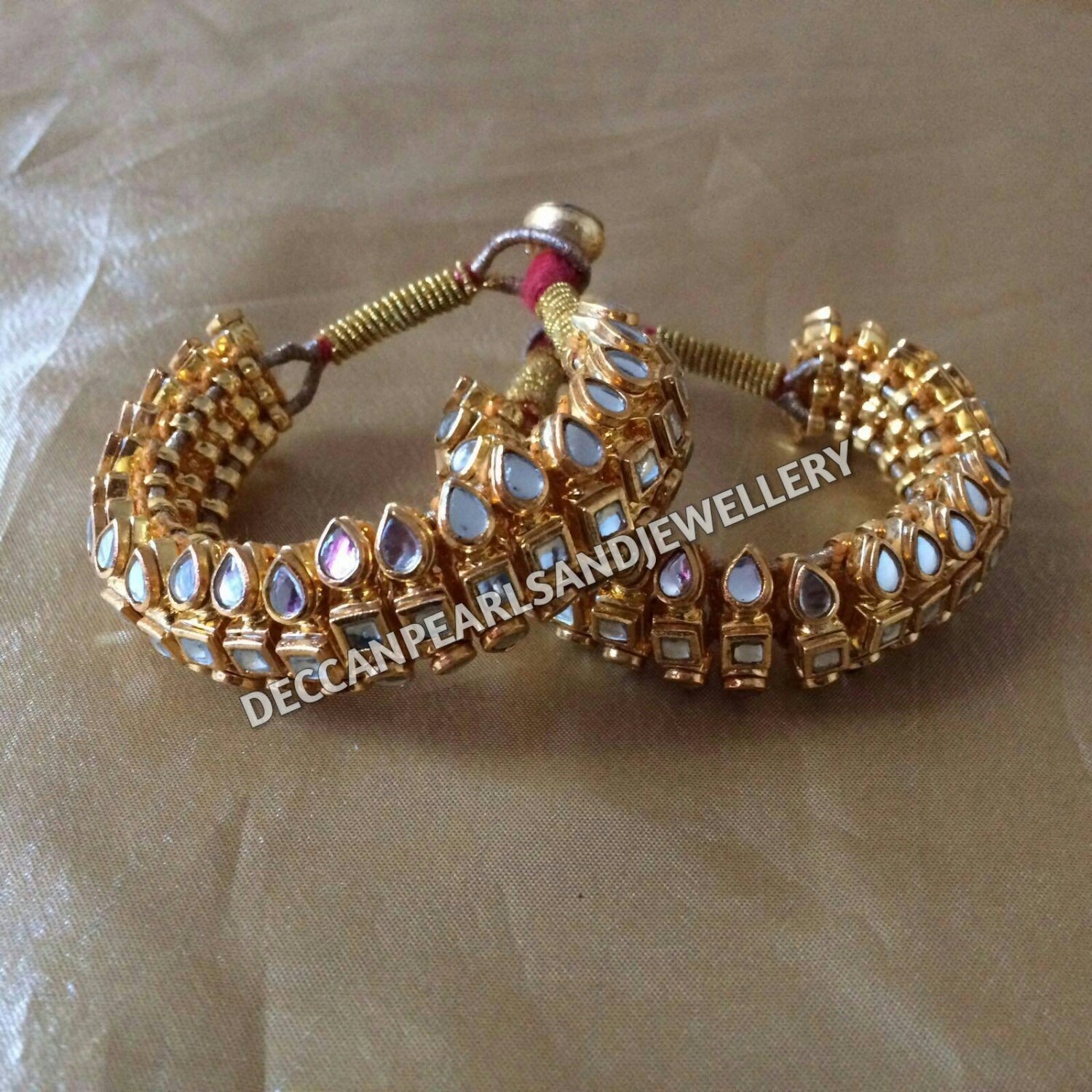 kundan ponchi bracelet mughal jewellery