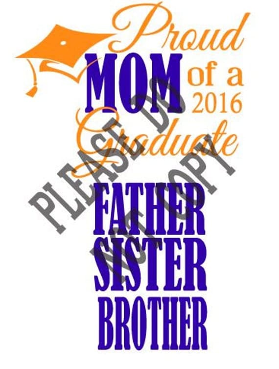 Proud Family Graduation SVG Mom Father Mother Sister