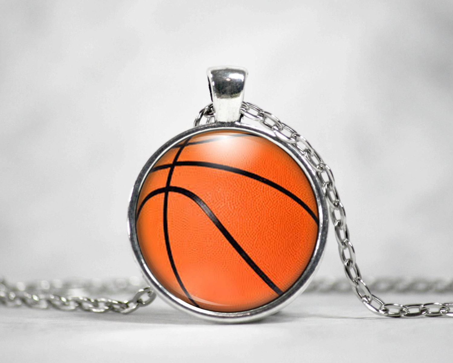 Basketball Pendant Necklace Basketball Pendant by elegantpendants