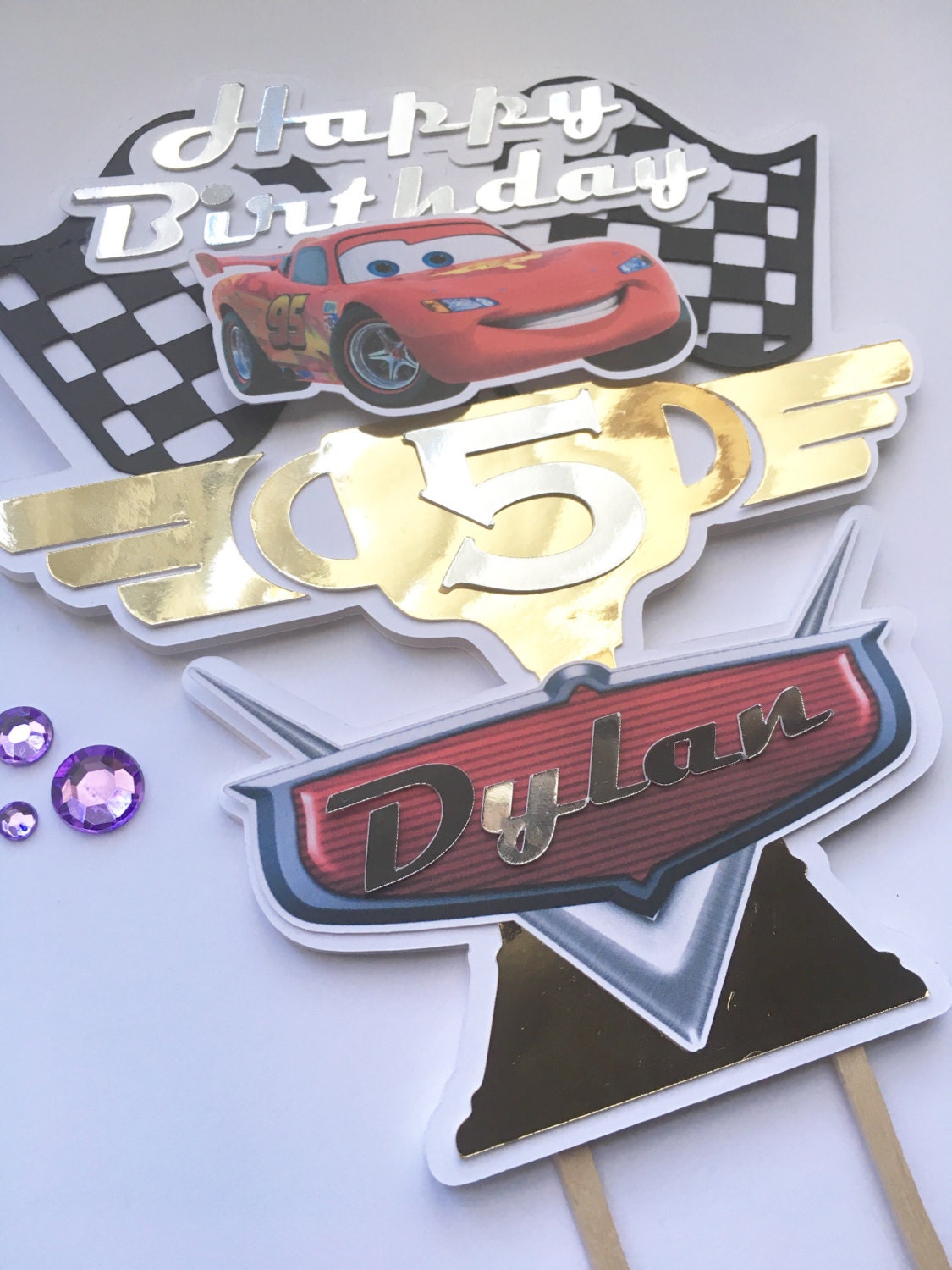 Cars Lightning Mcqueen Cake Topper