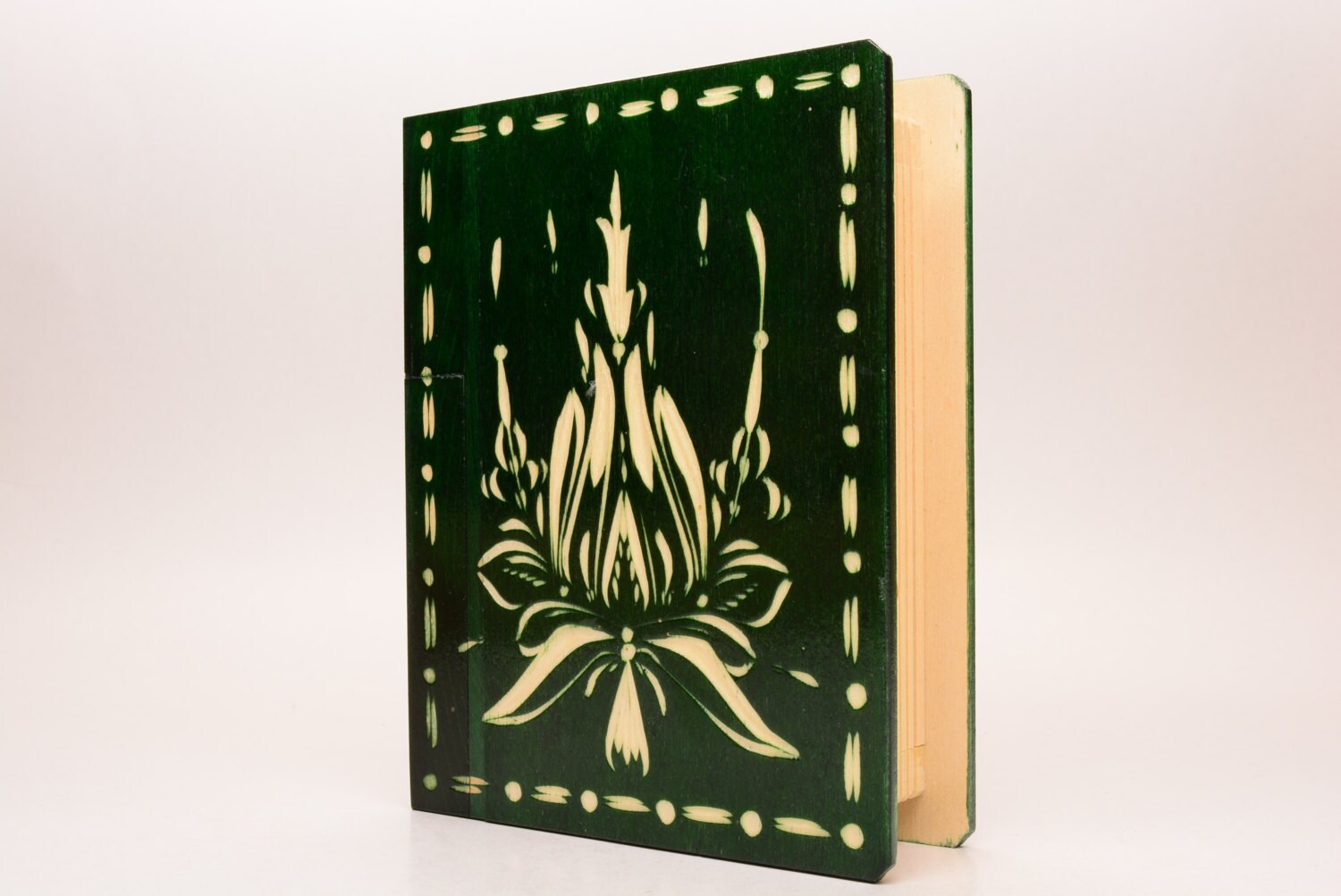 Wooden secret book puzzle box brain teaser by TransylvanyArt