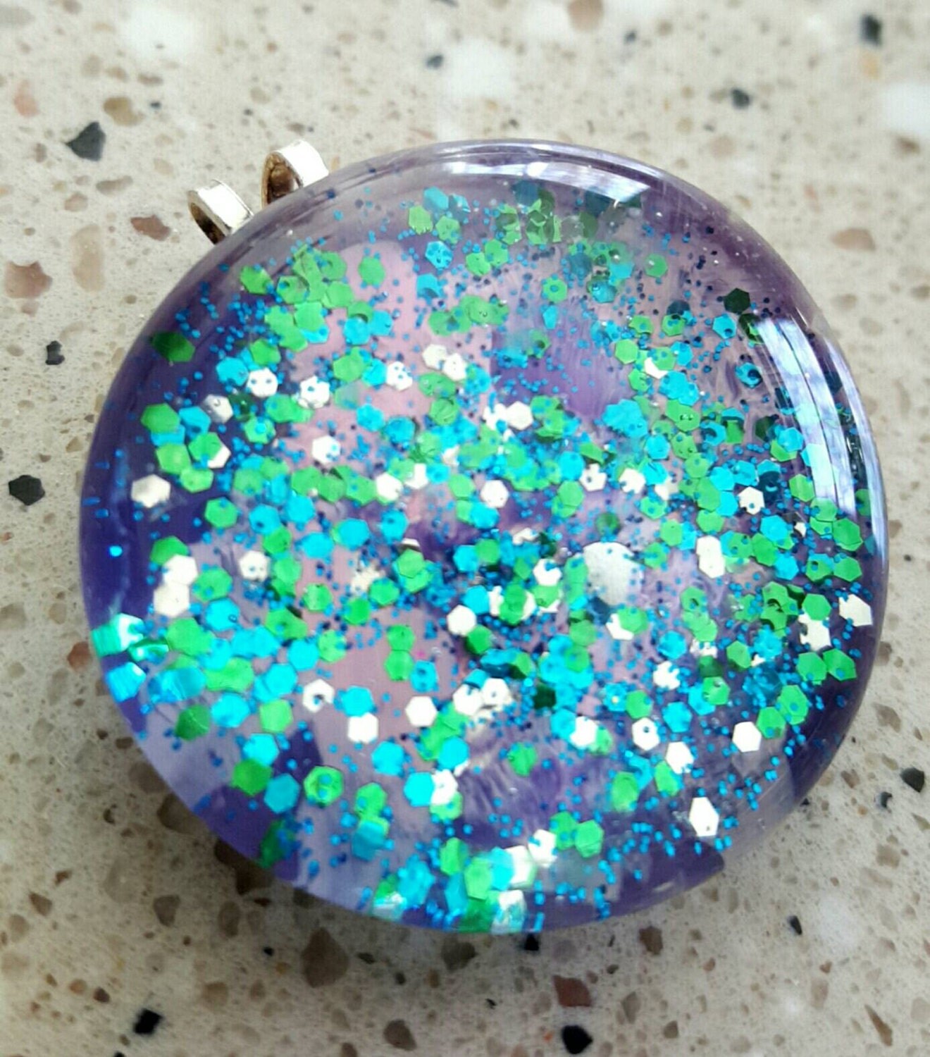 Glitter Pendant/Glitter Jewelry/Princess by PopRocksBox on Etsy