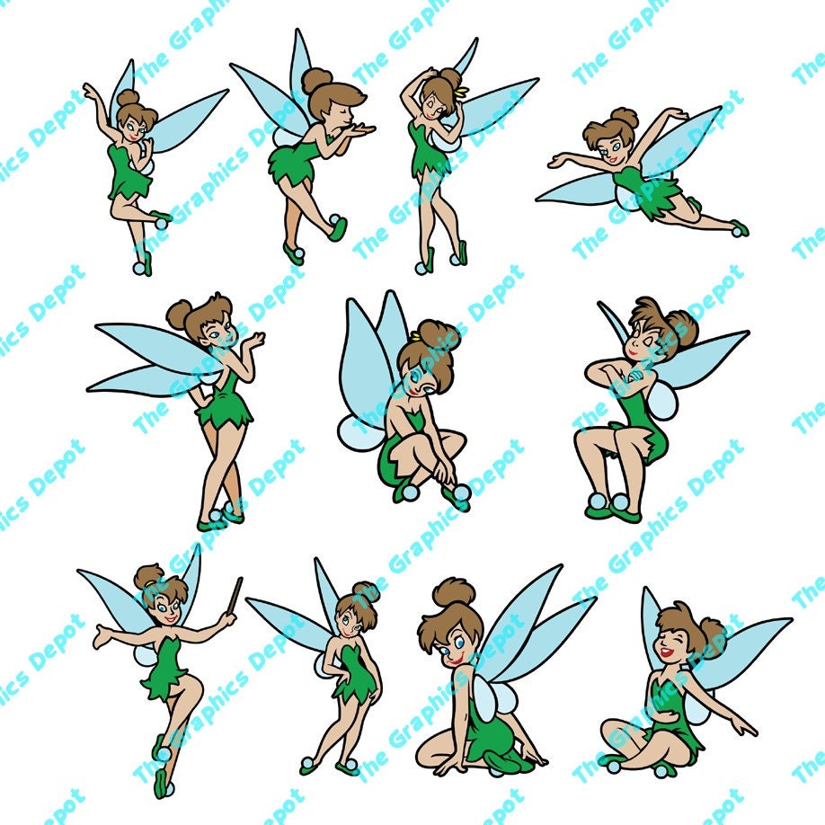 Download Tinkerbell - Fairy - Instant Download - Peter Pan - svg, pdf, dxf, ai files - Digital Cut Files ...