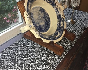 Premier Prints Black and White Table Runner- Furniture Decor- Fabric- Centerpiece Table Runner, Topper, Cotton Fabric Flowers Style