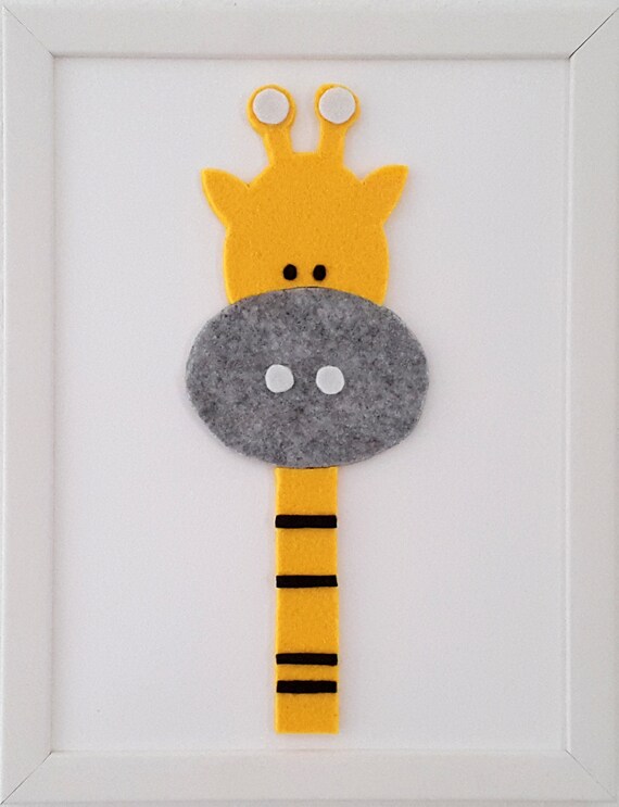 Giraffe Nursery Decor Framed Nursery Wall Art Kids room