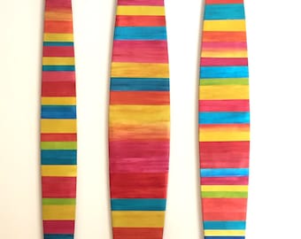 Large Wall Art Tryptich - Metal Wall Art - Abstract Art - Colorful Wall Art - Abstract Metal Art - Large Wall Sculpture - Original Art