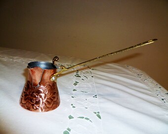 Turkish copper coffeepot handmade