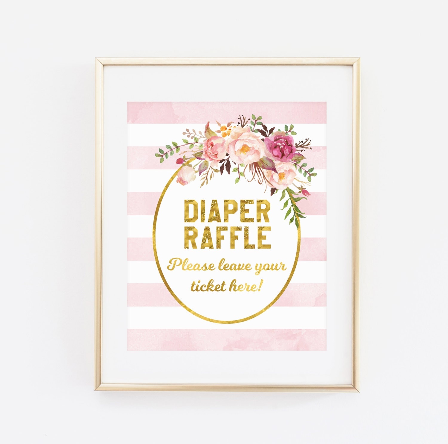 Diaper Raffle Sign Printable Customize and Print