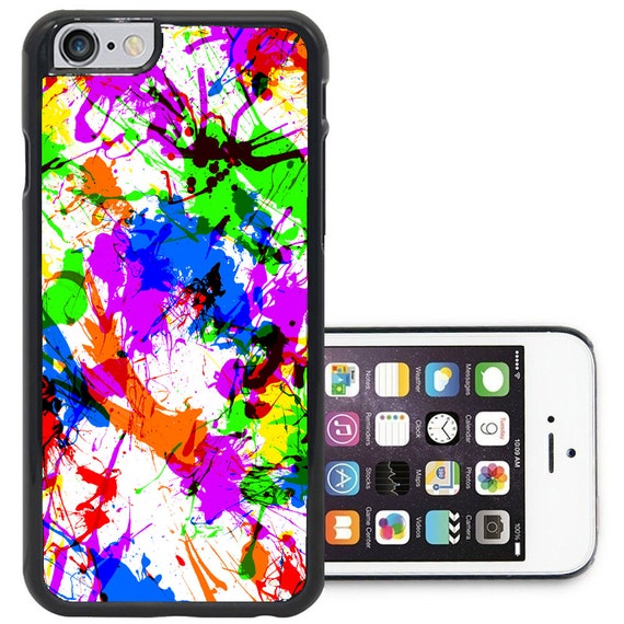 Paint Splatter Paint Colorful on iphone by RubbercaseArt on Etsy