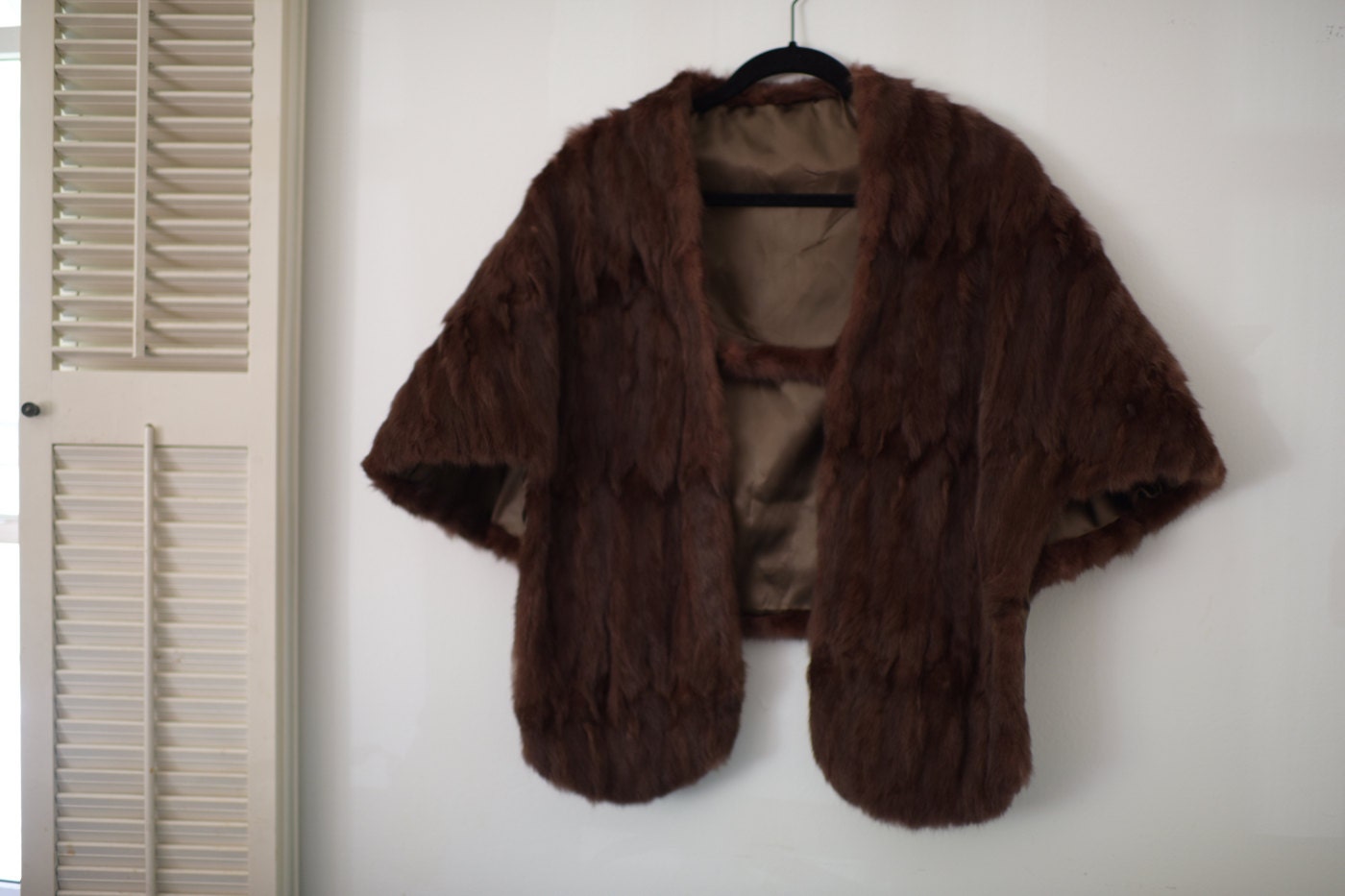 fur shawl vintage