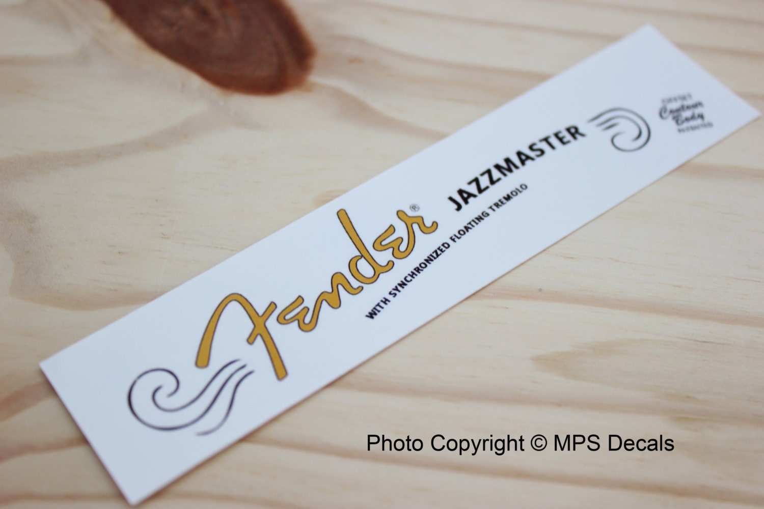 Fender Jazzmaster Guitar Headstock Decal Waterslide