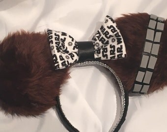 Stars wars Chewbacca Disney Ears headband fabric