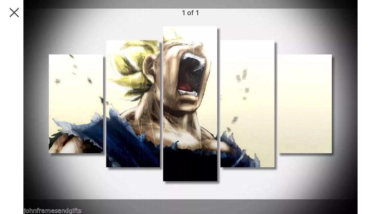 Dragon Ball Z Vegeta Dragon Ball Z Anime Print Poster Canvas Decoration 5 Pieces