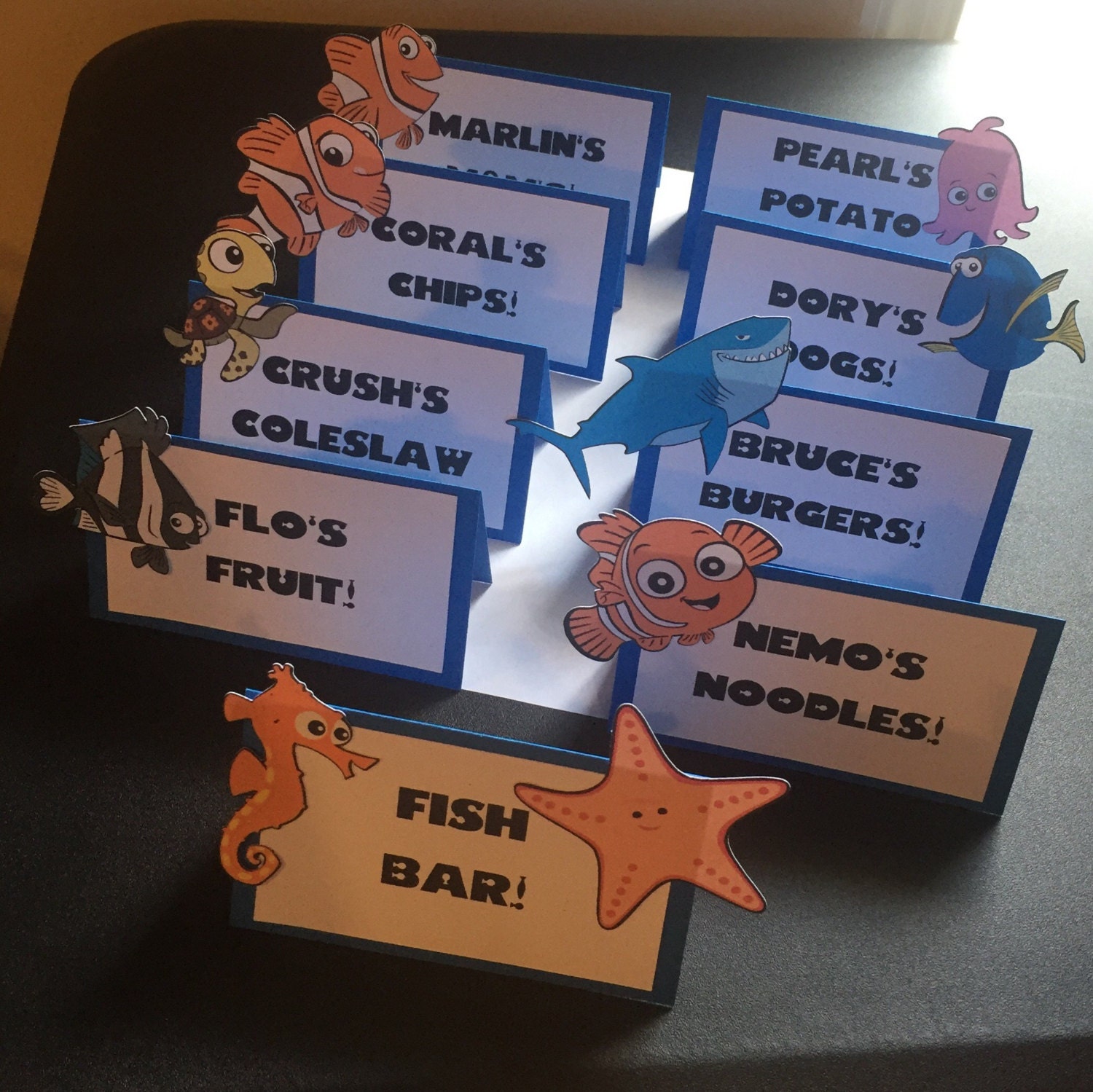 Finding Nemo Nemo Food Tent/Party Labels Set of 10