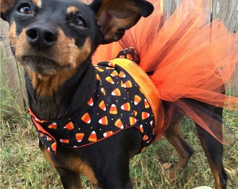 Candy Corn Halloween Dog Costume | Dog TUTU dress | Small Dog Costume | Large Dog Costume