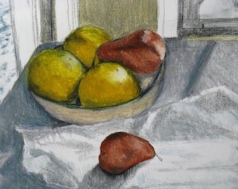 Pears and Grapefuit Still Life