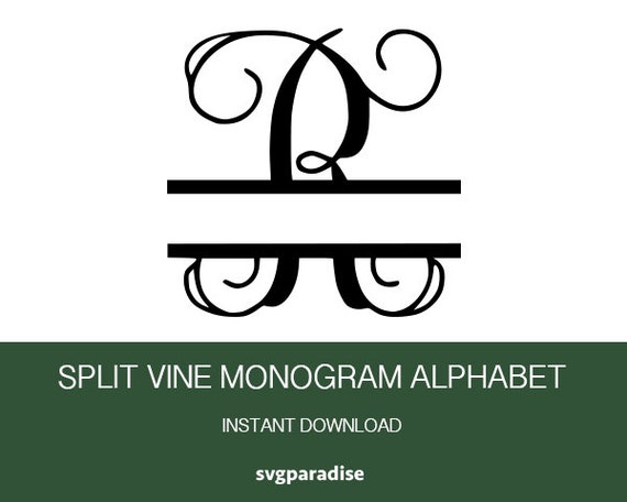 Download Split Vine Monogram Svg Split Vine Monogram Font Alphabet