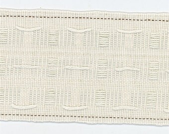 New 3 inch curtain header tape in white