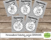 Items similar to Personalized Shopkins Coloring pages (5)- Digital