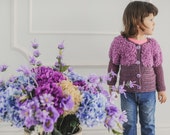 Girls' Sweaters Hand Knitted Baby Cardigan violet Hand Knitted baby sweater