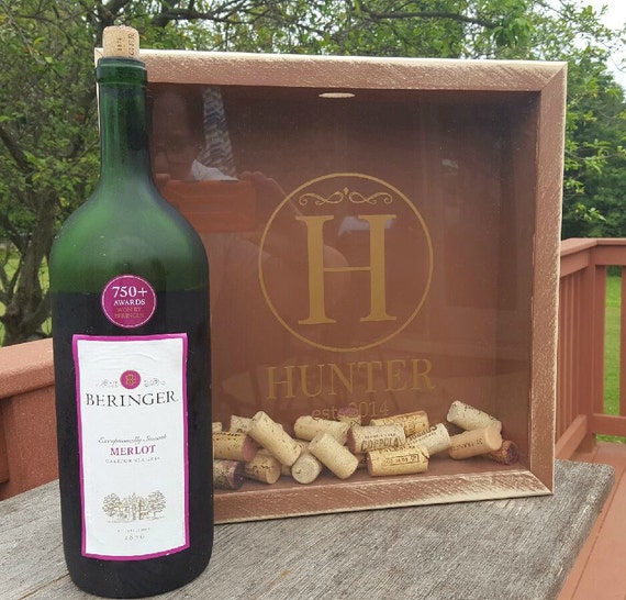 Wine Cork Storage Display Box by MsEllaneousDesigns on Etsy