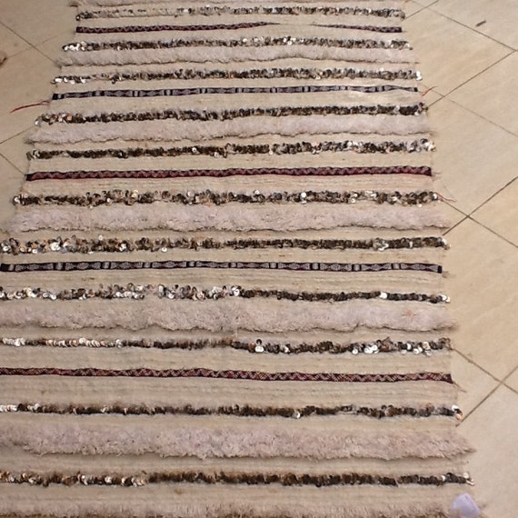 Cream Moroccan Wedding Blanketvintage by MoroccanInteriors on Etsy