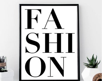 Fashion Print // Minimalist Poster // Wall Art Print // Typography // Fashion // Scandinavian Poster // Boho // Modern Office