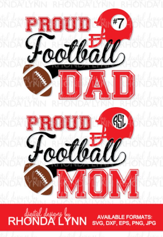 Download SALE Proud Football Dad SVG dxf eps jpg png cut file