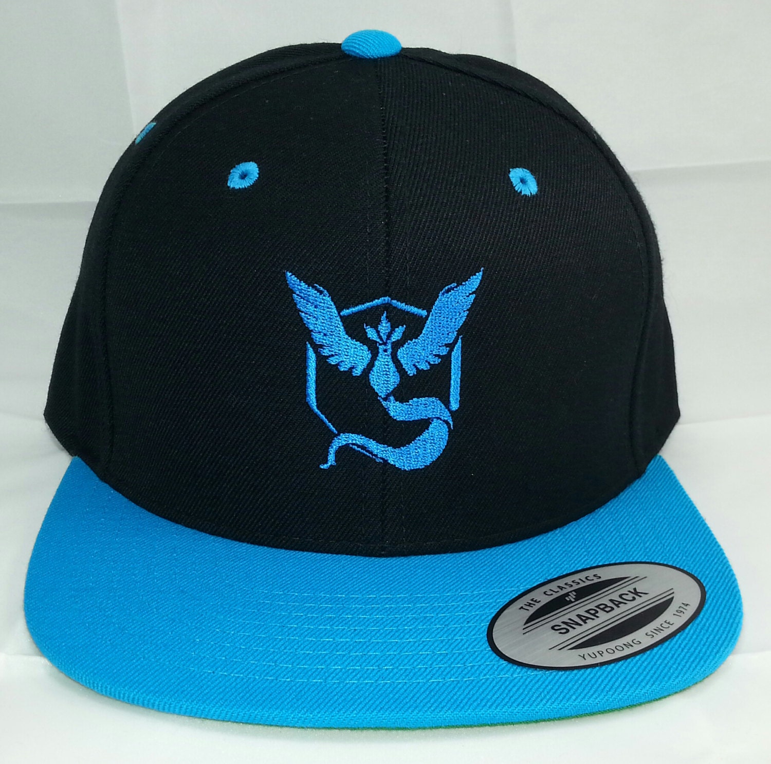 Pokemon GO Team Mystic Embroidered Snapback Baseball Hat