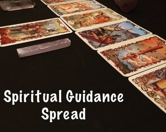 TAROT CARD READING. Spiritual Guidance Spread Tarot deck. Message from the Universe. 8 Card Spread. Divination. Psychic Intuitive Message