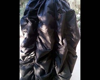 Ready to ship SKIRT ONLY Steampunk Victorian Taffeta Bustle Skirt Costume for Cosplay, Halloween Black, Brown