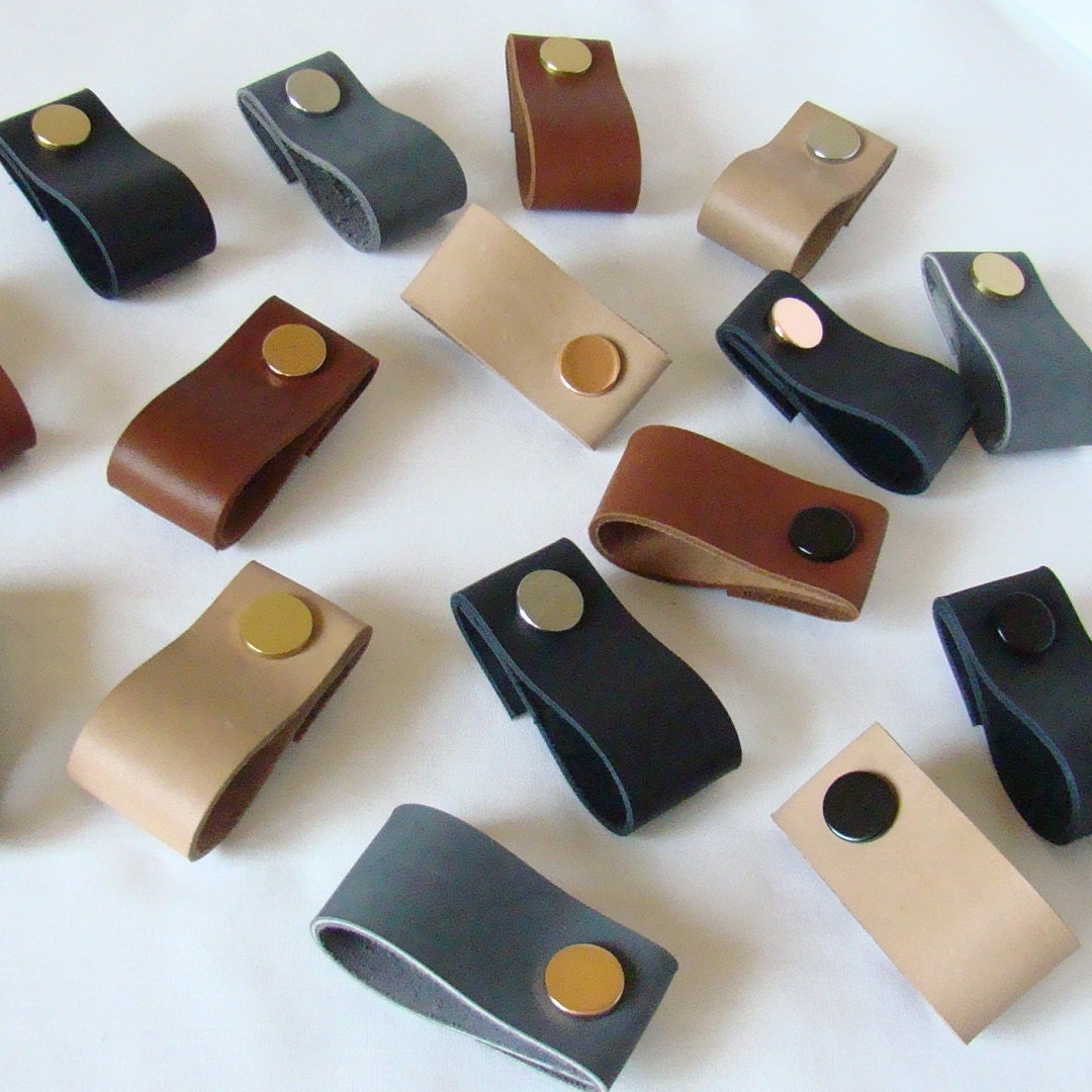 Furniture leather handles by Rowzec on Etsy