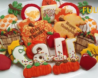 Fall Thanksgiving cookie set