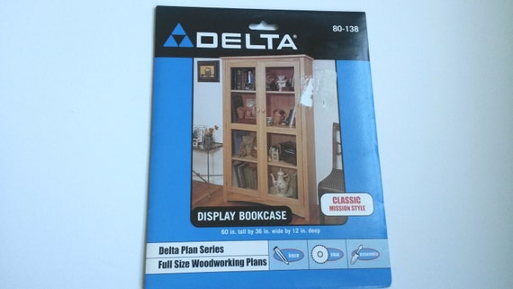 Delta display bookcase case plans, mission style bookcase 