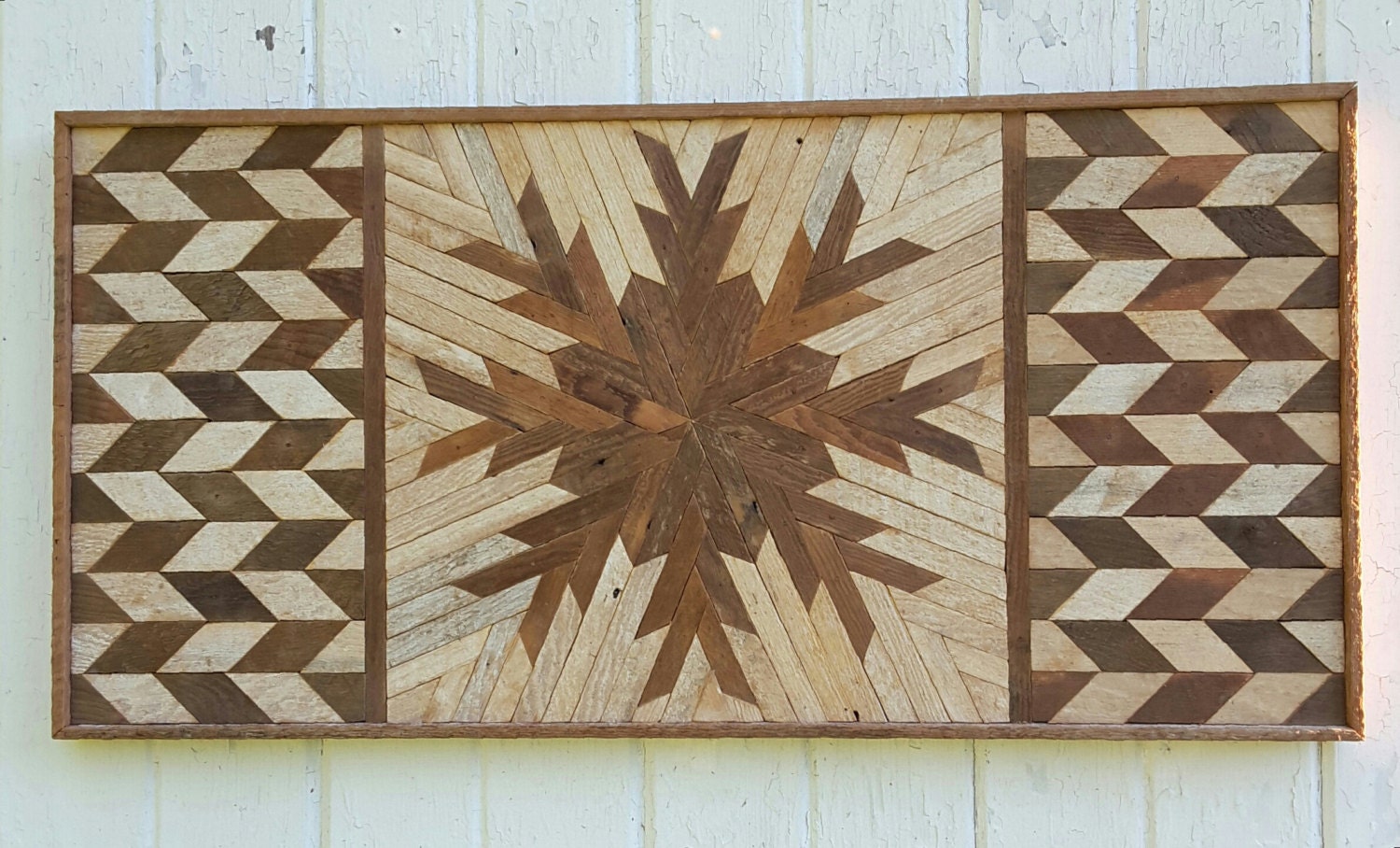 Reclaimed Wood Wall Art Wall Decor Lath Art Natural On