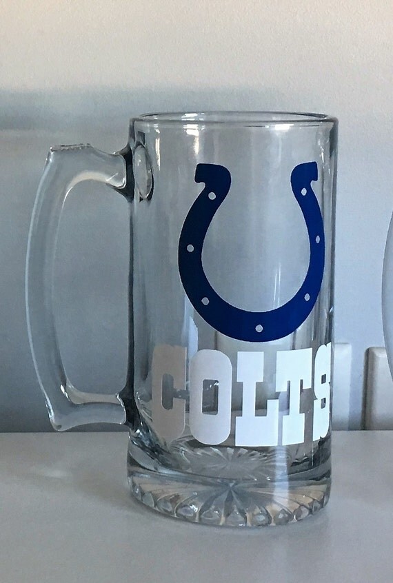 Colts gift Colts mugs Beer mugs Indianapolis by FirstClassVinyl