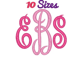 Master Circle Monogram Embroidery Font Machine Embroidery Fonts File Pack Set 10 Sizes Digital Design